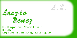 laszlo mencz business card