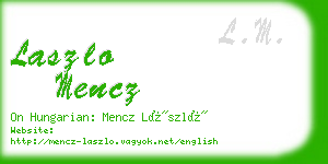 laszlo mencz business card